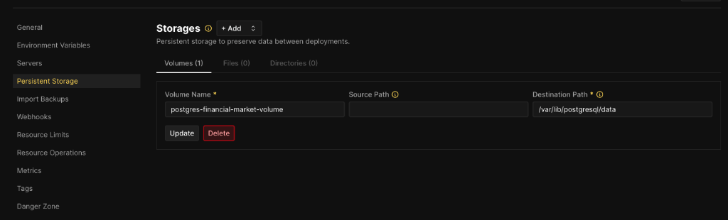 Configuração de Volumes